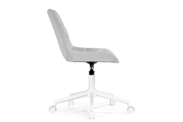 Офисное кресло Честер светло-серый велюр / белый-5