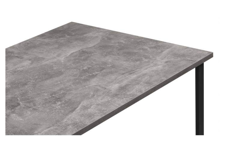 Стол деревянный Лиман 140 х 80 бетон светлый / черный матовый-9