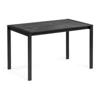 Стол деревянный Центавр 120(160)х70х75 файерстоун / черный матовый