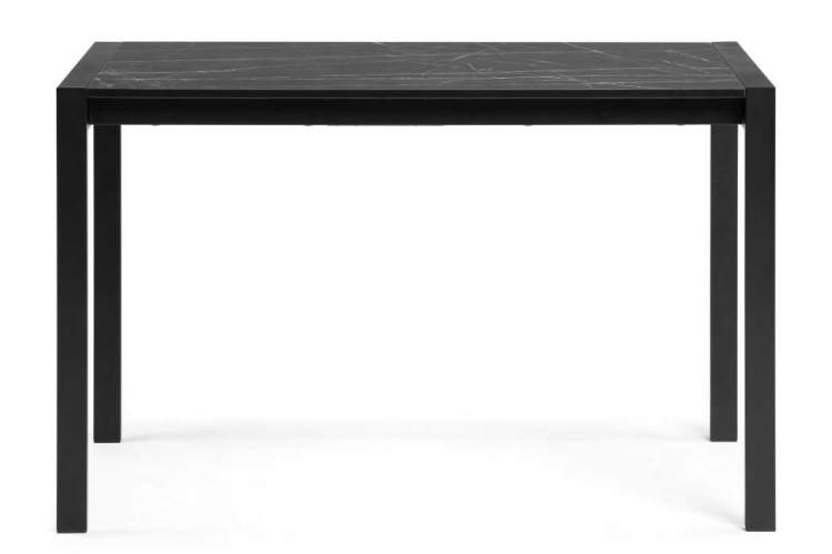 Стол деревянный Центавр 120(160)х70х75 файерстоун / черный матовый-1