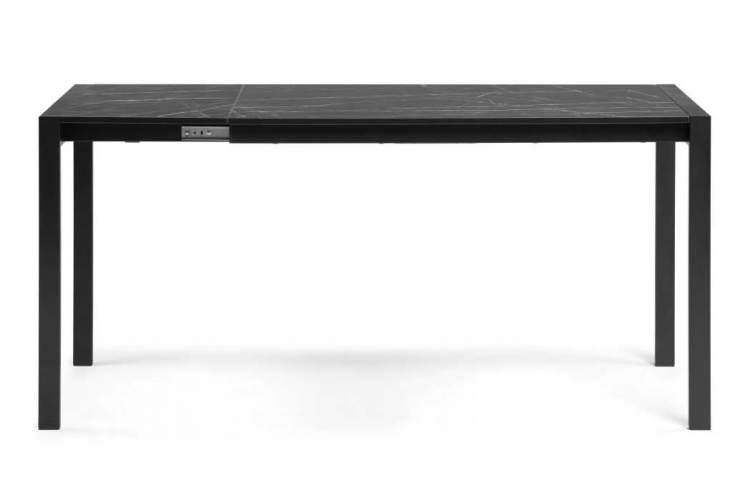 Стол деревянный Центавр 120(160)х70х75 файерстоун / черный матовый-3