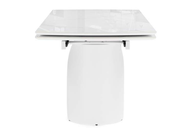 Керамический стол Готланд 180(240)x90 statuario titan gloss / белый-2