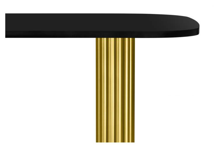 Стол деревянный Бавария B 200 х 90 черная пленка шагрень / золото-3