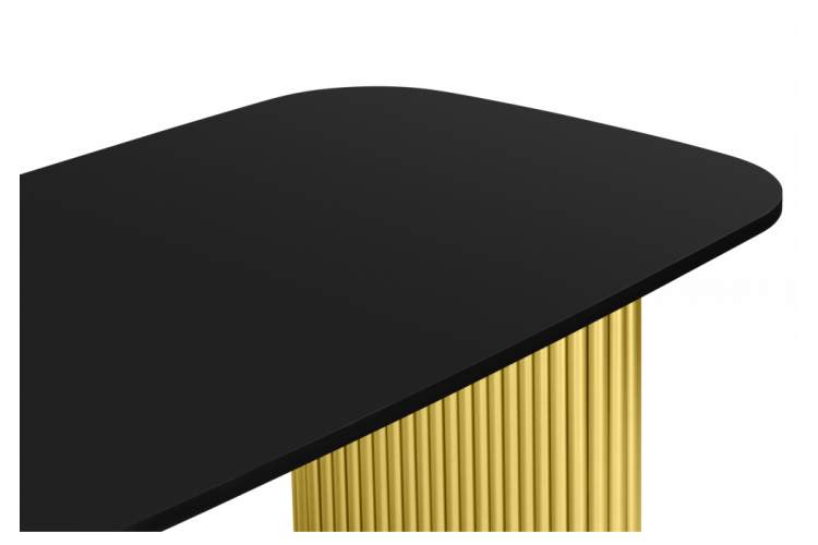 Стол деревянный Бавария B 200 х 90 черная пленка шагрень / золото-4