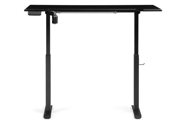 Компьютерный стол Маркос с механизмом подъема 140х80х75 черный / шагрень черная-2