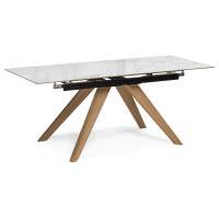 Керамический стол Морсби 140(200)х80х80 dyna fantasico / лесной орех