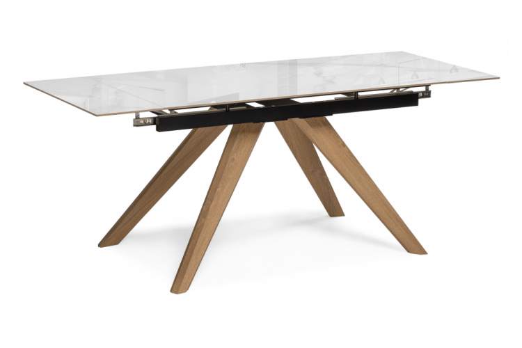 Керамический стол Морсби 140(200)х80х80 dyna fantasico / лесной орех