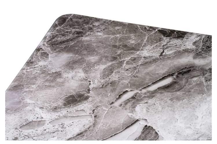 Стол стеклянный Бугун мрамор серый / черный-8