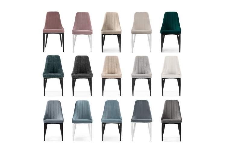 Стул на металлокаркасе Kora light purple / black-15