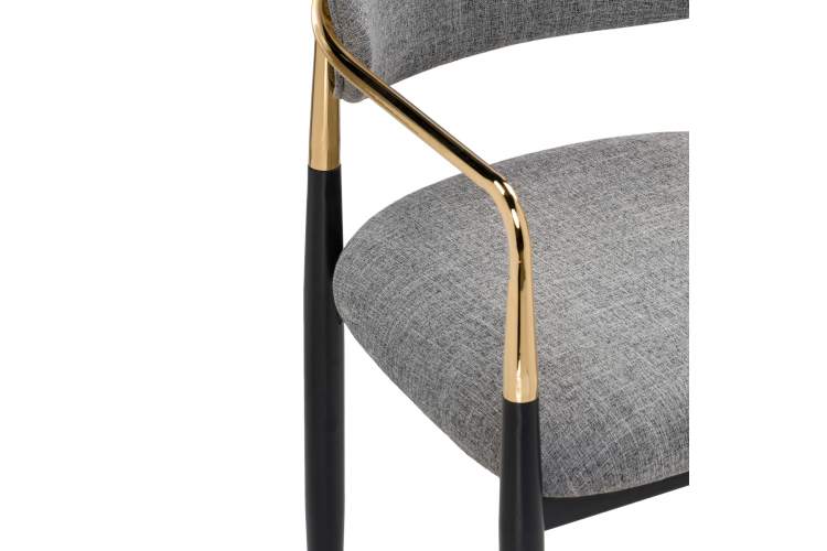 Стул на металлокаркасе Lord gray / black / gold-8