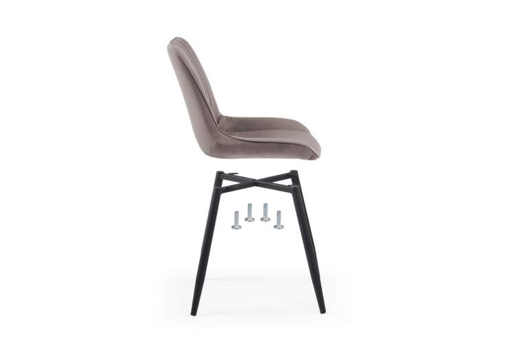 Стул на металлокаркасе Вейв 4 шт латте / черный-18