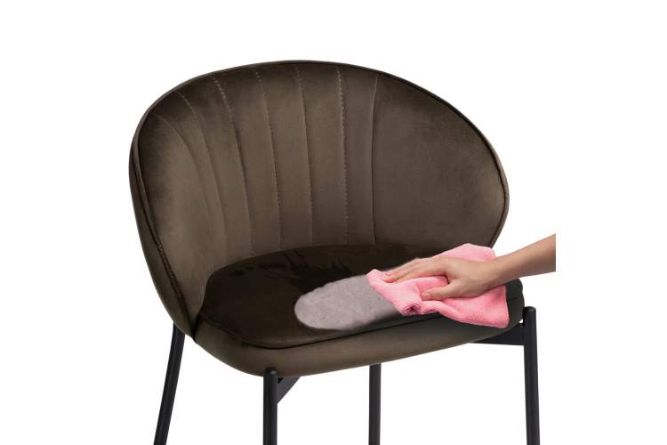 Барный стул Нейл шоколадный / черный-9