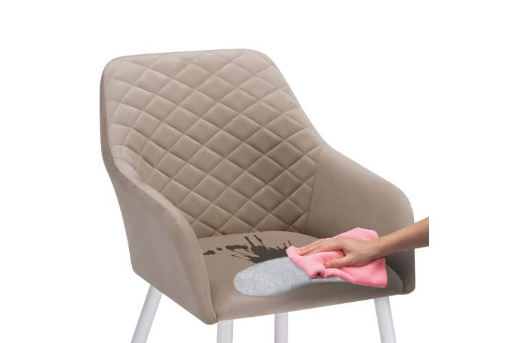 Стул на металлокаркасе Стив бежевый / белый-8