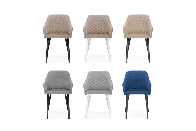 Стул на металлокаркасе Стив бежевый / белый-6