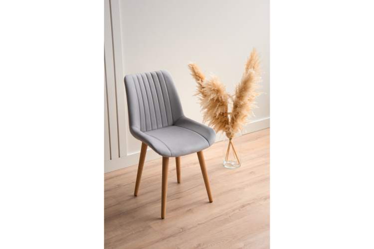 Стул деревянный Седа светло-серый (zd 960) / светлое дерево np-1