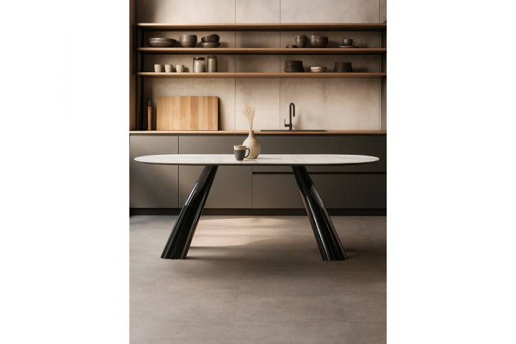 Керамический стол Танго 200х200х90 белый мрамор carla larkin / белый-1