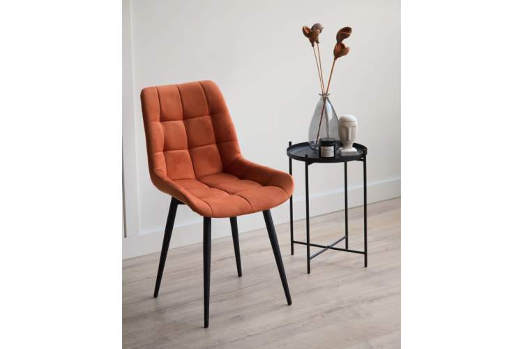 Стул на металлокаркасе Челси К терракотовый (zd 432) / черный np-2