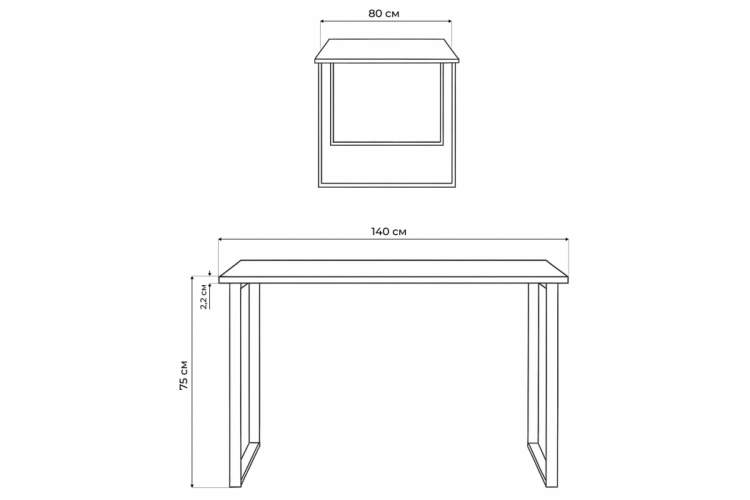Стол деревянный Лиман 140 x 80 дуб крафт золотой / белый матовый-2