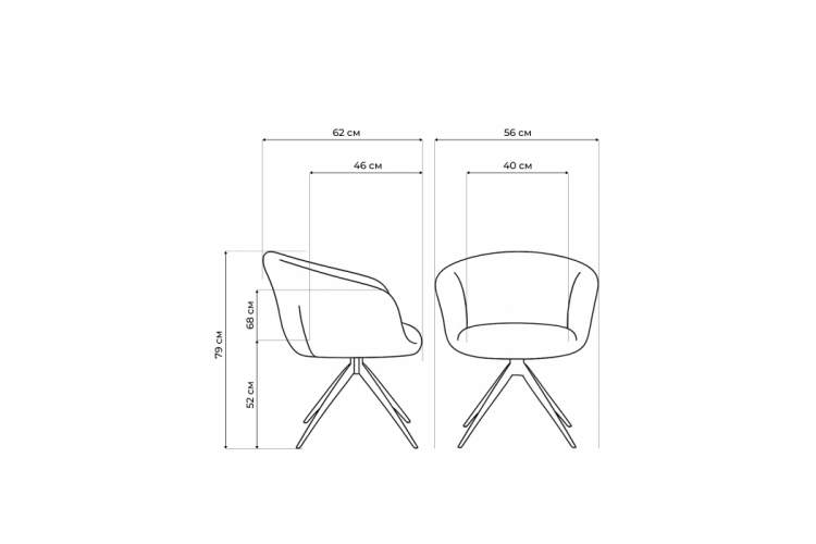 Стул на металлокаркасе Solomon 1 вращающийся светло-бежевый / черный-4
