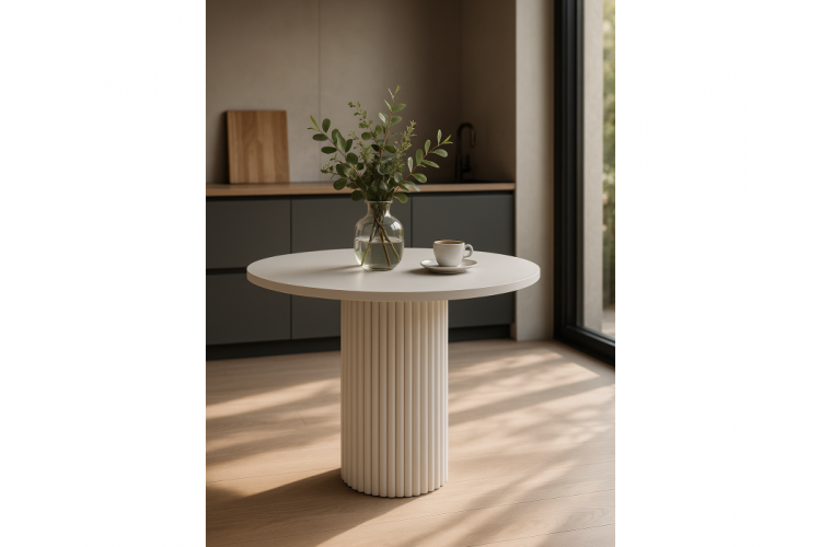 Стол деревянный Барел 100 белый / белый-3