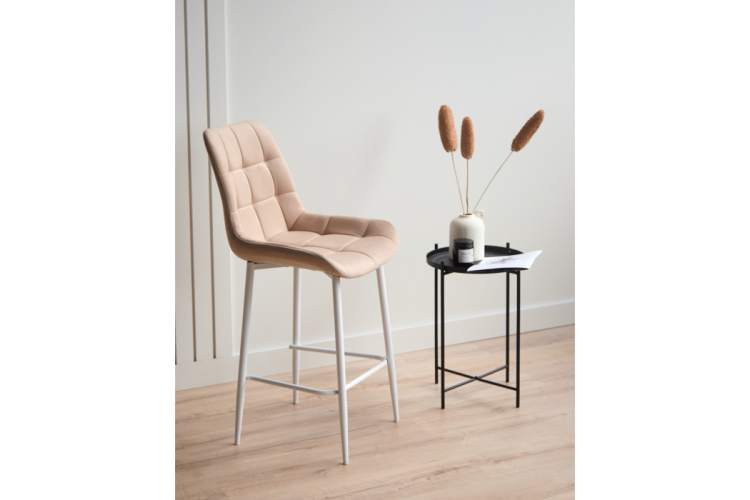 Барный стул Челси бежевый (zd 210) / белый-2