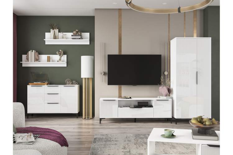 Комод Иадама белый / белый глянец-1