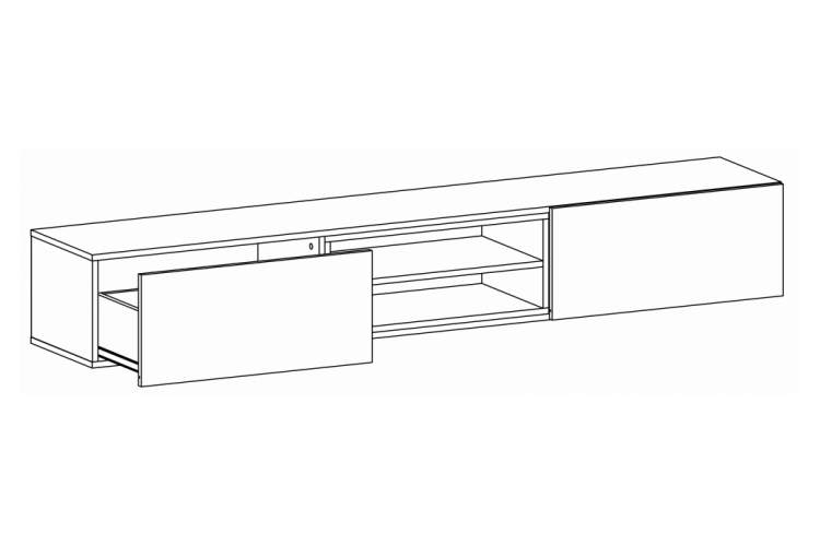 Готовая гостиная Лонгфорд комплектация 1 белый / дуб вотан-6