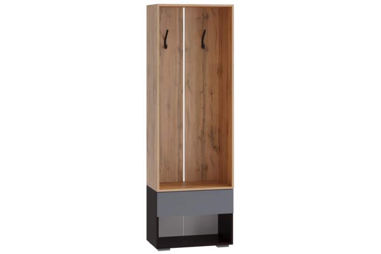 Прихожая Роут 0,6 м венге / дуб вотан / графит софт