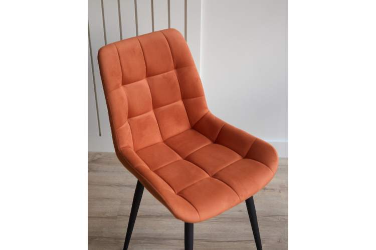 Стул на металлокаркасе Челси К терракотовый (zd 432) / черный np-6