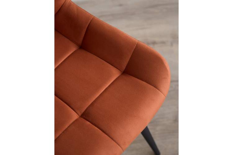 Стул на металлокаркасе Челси К терракотовый (zd 432) / черный np-7