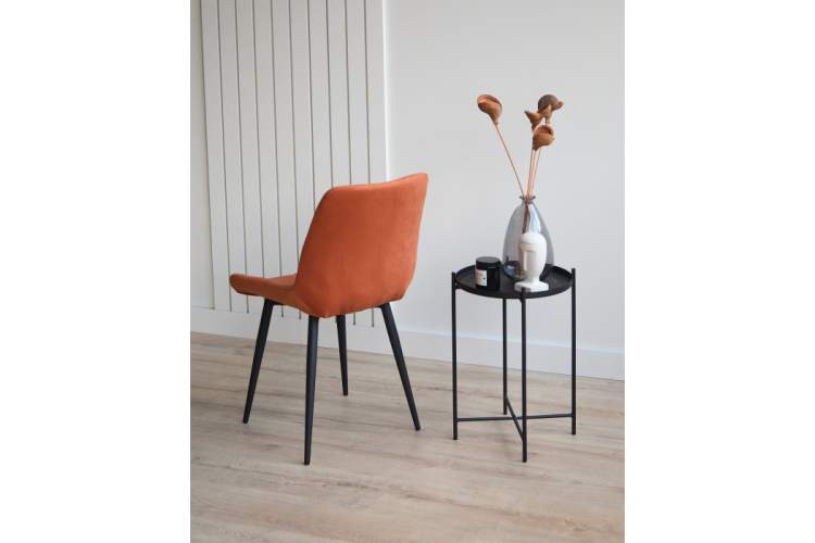 Стул на металлокаркасе Челси К терракотовый (zd 432) / черный np-8