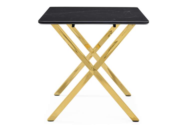 Керамический стол Селена 3 180х90 черный мрамор / золото-3