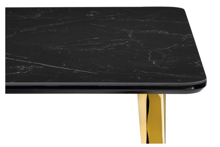 Керамический стол Селена 3 180х90 черный мрамор / золото-5