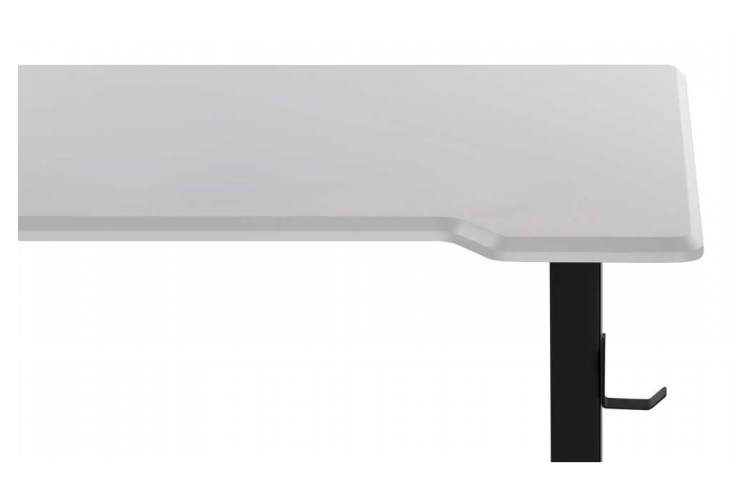 Компьютерный стол Маркос с механизмом подъема 120х75х75 белая шагрень / черный-7