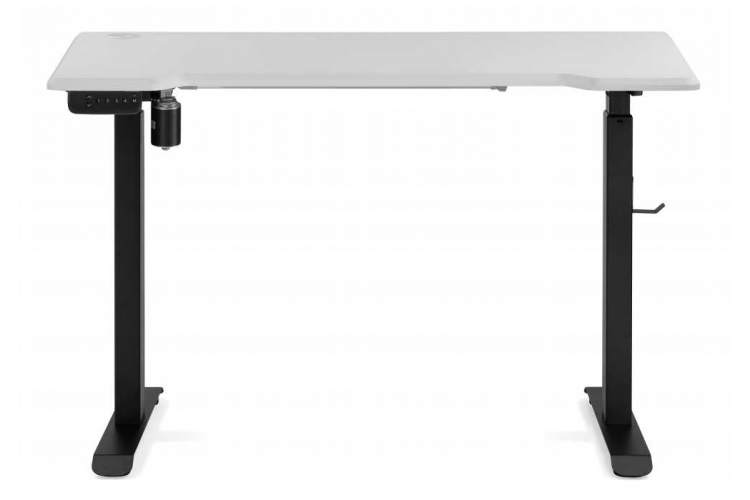 Компьютерный стол Маркос с механизмом подъема 120х75х75 белая шагрень / черный-2