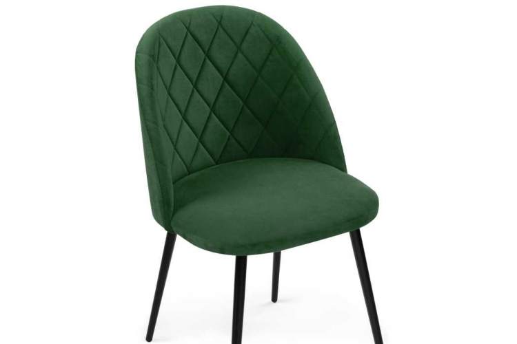 Стул на металлокаркасе Зест темно-зеленый / черный глянец-4