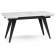 Стол стеклянный Элис 140(200)х80 белый / черный