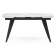 Стол стеклянный Элис 140(200)х80 белый / черный