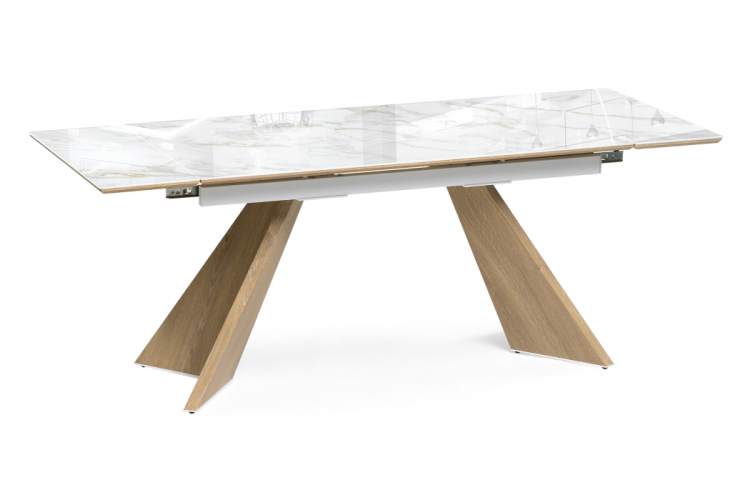 Керамический стол Ливи 140(200)х80х78 carla larkin / дуб монтана