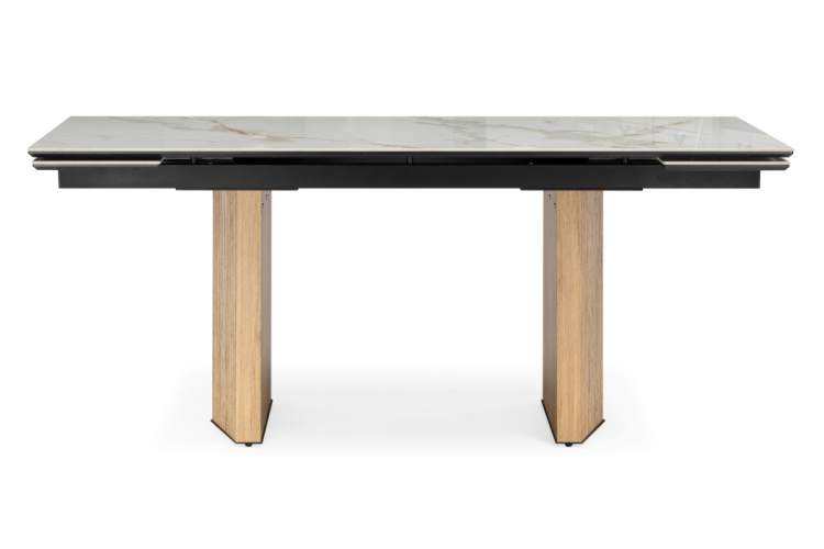 Керамический стол Монерон 180(240)x90 calacatta gold / дуб монтана-8