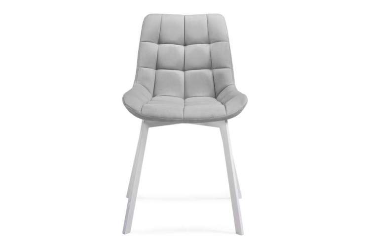Стул на металлокаркасе Челси светло-серый / белый-1