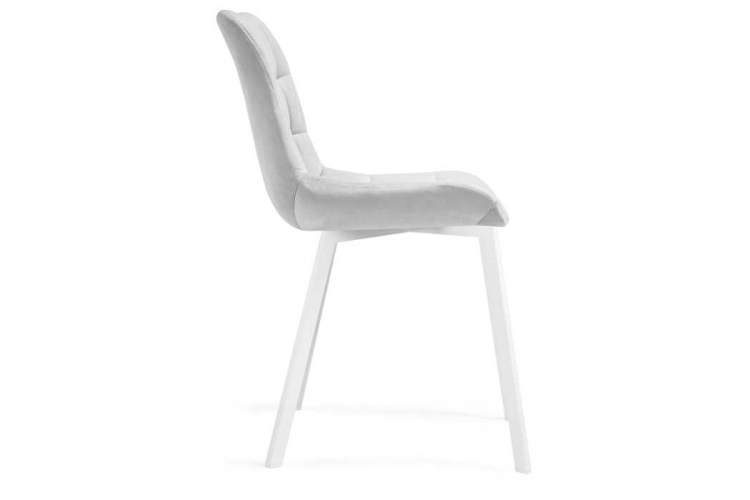 Стул на металлокаркасе Челси светло-серый / белый-2