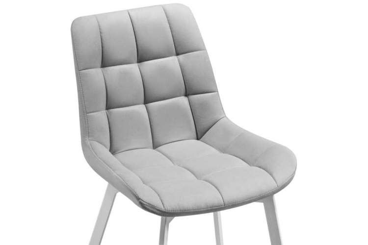 Стул на металлокаркасе Челси светло-серый / белый-4