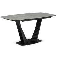Керамический стол Вейл 160(205)х89 larka grey / черный