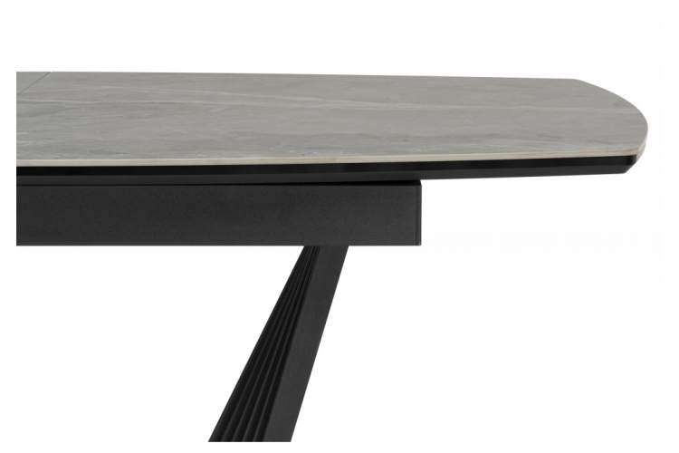 Керамический стол Вейл 160(205)х89 larka grey / черный-10