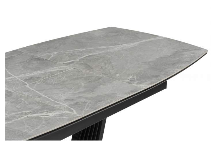 Керамический стол Вейл 160(205)х89 larka grey / черный-11