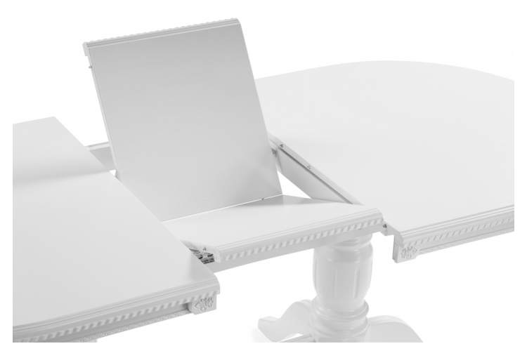 Стол деревянный Эвклаз овальный белый-5