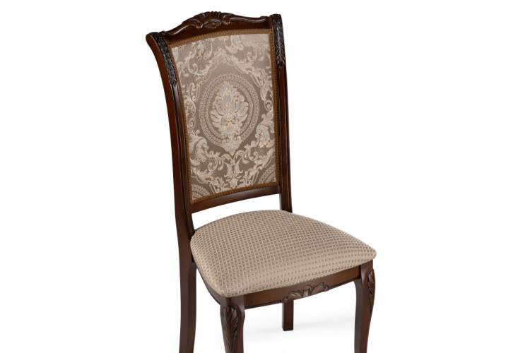 Стул деревянный Керия ткань бежевый / вишня-8