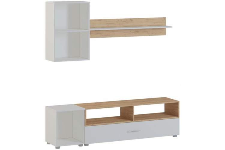 Готовая гостиная Алонсо белая / дуб золотой-3