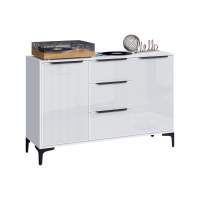 Комод Иадама белый / белый глянец